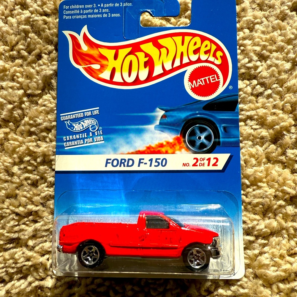 Mattel 1996 Ford F-150 Red Hot Wheels. New, Never Opened.# 2 of 12